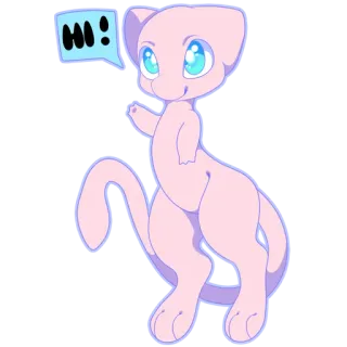 🖐 Mew Pokémon HI! telegram sticker