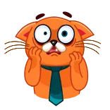 😱 кот, мультфильм, в шоке, испуганный, смешной, милый telegram sticker