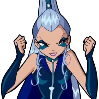 🧚‍♀️ Icy Winx Club Kreskówka, Lodowy, Winx Club, Wiedźma, Zły telegram sticker