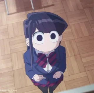 🍀 Komi Shouko Komi Can't Communicate อนิเมะ, มังงะ, Komi Can't Communicate, โคมิ โชโกะ, ขี้อาย, ชุดนักเรียน telegram sticker
