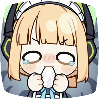 ๐ญ anime, cute, crying, maid, kawaii, sad, chibi, emotional telegram sticker