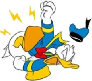 😡 Donald Duck Дональд Дак, мультяшный персонаж, Дисней, гнев, разочарование telegram sticker
