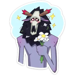 🌻 монстр, цветы, мультик, персонаж, существо, фэнтези telegram sticker