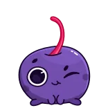 😉 ciliegia, frutta, carino, cartone animato, kawaii telegram sticker