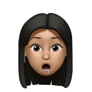 😮 emoji, woman, shocked, open mouth telegram sticker