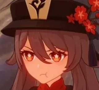 😠 Hu Tao Genshin Impact Hu Tao, Genshin Impact, anime, videogioco, personaggio, carino, adesivo telegram sticker