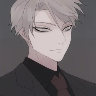 🍶 アニメ, 漫画, キャラクター, 男, スーツ, アート telegram sticker