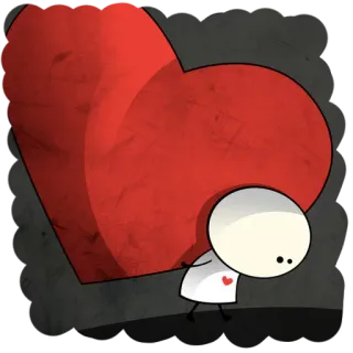 💙 hati, cinta, gambar tongkat, kartun, emosi, romansa telegram sticker