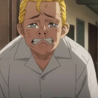 🥺 anime, llorando, triste, hombre, emocional telegram sticker
