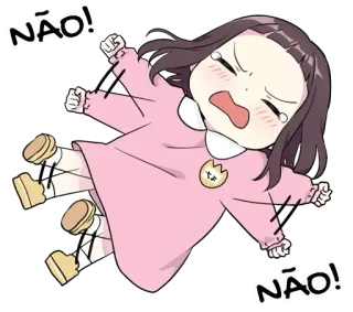 🙅‍♀️ NÃO!
NÃO! Cartoon, weinend, verärgert, Mädchen, nein whatsapp sticker