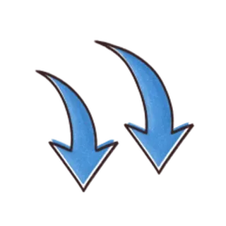 😊 setas, apontando, direção, baixo, azul, sinal, símbolo telegram sticker