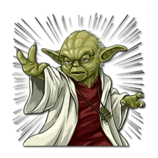 😈 Yoda Star Wars Yoda, Star Wars, Jedi, Maestro Yoda, verde, Fantasía whatsapp sticker