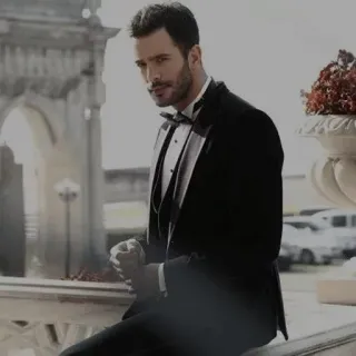 🖇 man, tuxedo, formal wear, portrait, fashion, style, groom telegram sticker