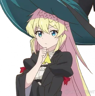 🤔 anime, cartoon, character, girl, witch telegram sticker