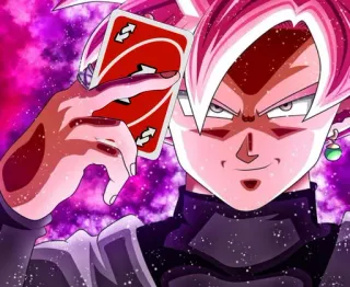 ❌ Goku Black Dragon Ball Super Anime, Dragon Ball, Goku Black, Uno reverse, Juego de cartas, Villano telegram sticker