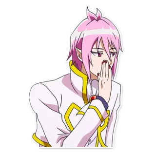 👂 อนิเมะ, ผมสีชมพู, ตัวละคร, มังงะ, การ์ตูน telegram sticker