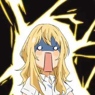 🤍 anime, shocked, surprised, expression, cartoon telegram sticker