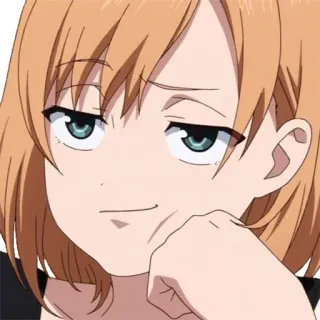 😏 Gadis anime, Seringai, Karakter wanita, Ekspresi, Kartun, Animasi telegram sticker