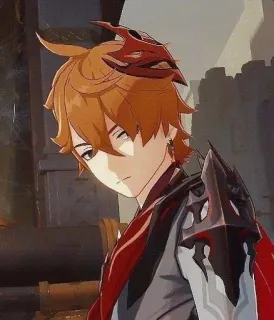 🌟 Childe Genshin Impact childe, tartaglia, genshin impact, anime, videojuego, personaje whatsapp sticker