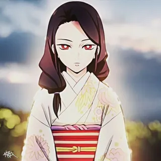 ✨ anime, personage, kimono, japans, vrouw, portret telegram sticker