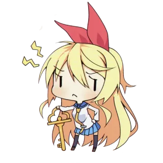 😡 อนิเมะ, จิบิ, การ์ตูน, ผู้หญิง, กุญแจ telegram sticker