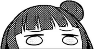 👀 anime, manga, girl, face, expression, cute, sticker telegram sticker