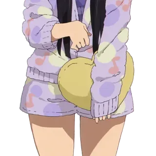 🍑 Anime, Kawaii, Mignon, Personnage, Musique, Oreiller, Pyjama telegram sticker