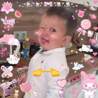 💗 kawaii, hello kitty, arma, carino, bebè, y2k, estetico telegram sticker
