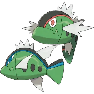 🐉 Barraskewda Pokemon Pokemon, Barraskewda, fish, video game, monster, green telegram sticker