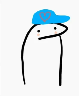 📈 boneco palito, coração, fofo, desenho animado, desenho, minimalista, simples telegram sticker