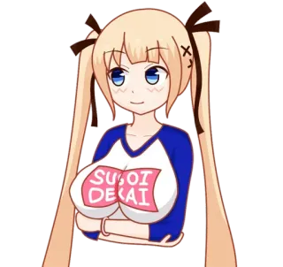 😒 SUGOI DEKAI Anime, Süß, Mädchen, Meme, Fanart whatsapp sticker