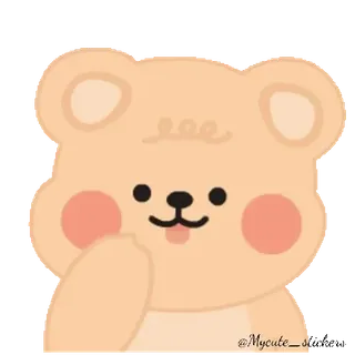 🐻 Mycute_stuff niedźwiedź, słodki, kreskówka, naklejka, kawaii, zwierzę telegram sticker