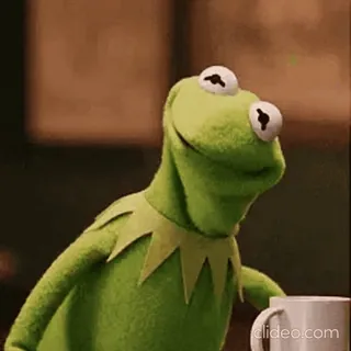 😨 Kermit the Frog кермит, лягушка, маппет, мем telegram sticker