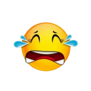 😂 Emoji, Triste, Piangere, Lacrime, Giallo, Faccia, Espressione, Emotivo telegram sticker