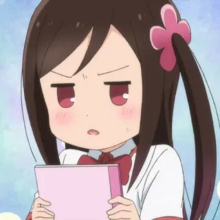 👿 anime, cartoon, girl, cute, angry, illustration telegram sticker
