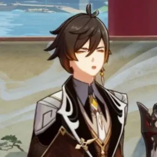 😑 Zhongli Genshin Impact anime, video game, character, Genshin Impact, Zhongli telegram sticker