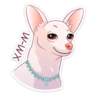 🤔 XM-M cachorro, chihuahua, animal de estimação, animal, fofo, adesivo whatsapp sticker
