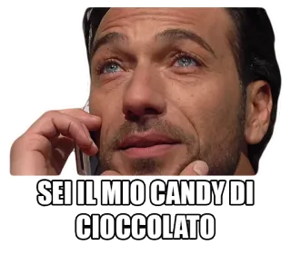 🍬 SEI IL MIO CANDY DI CIOCCOLATO итальянский, шоколад, конфеты, мужчина, грустный whatsapp sticker