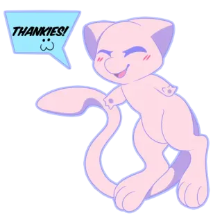 😸 Mew Pokémon THANKIES! telegram sticker