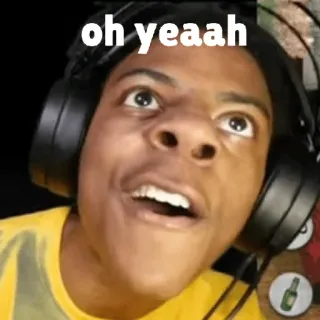 🤤 oh yeah Мем, Лицо, Удивлённый, Наушники, Выражение, Смешной whatsapp sticker