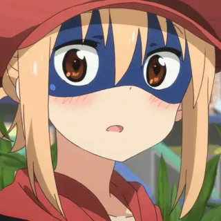 🍧 anime, girl, mask, blush, cute telegram sticker