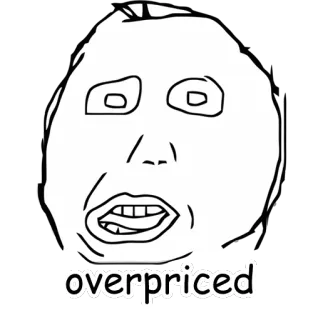 👛 overpriced Мем, Смешно, Выражение, Дорого, Интернет telegram sticker