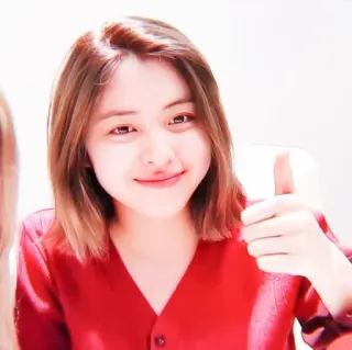 🥺 woman, girl, portrait, thumbs up, person, korean, asian, smile telegram sticker