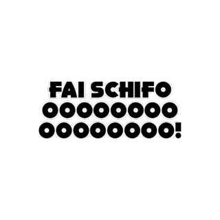 😀 FAI SCHIFO OOOOOOOOOOOOO! insult, italian, bad, speech, expression whatsapp sticker