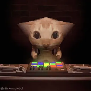 💃 Cat DJ Oi, oi, telegram sticker