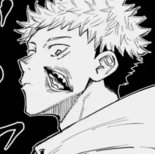 🕷 Yuji Itadori Jujutsu Kaisen Anime, Manga, Stregone, Spirito maledetto, Shonen telegram sticker