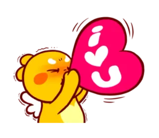 ❤ I 愛, ハート, かわいい, くま, 天使, ステッカー telegram sticker