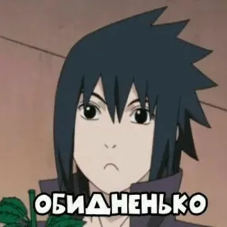😞 Sasuke Uchiha Naruto ОБИДЕНЬКО Anime, Manga, Traurig, Verärgert, Figur whatsapp sticker