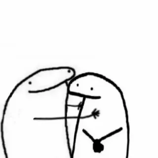 ♥️ florkofcows, stick figure, hug, friendship, wholesome telegram sticker