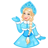 🤶 Snegurochka Snegurochka, Snow Maiden, Russian folklore, winter, fairy tale, cartoon, character telegram sticker